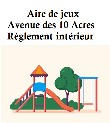 Utilisation aire de jeux communale