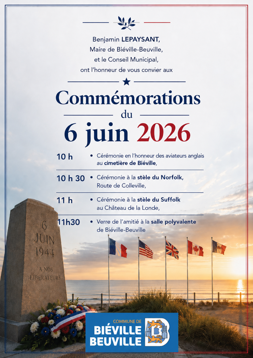 Cérémonie 6 juin 2026
