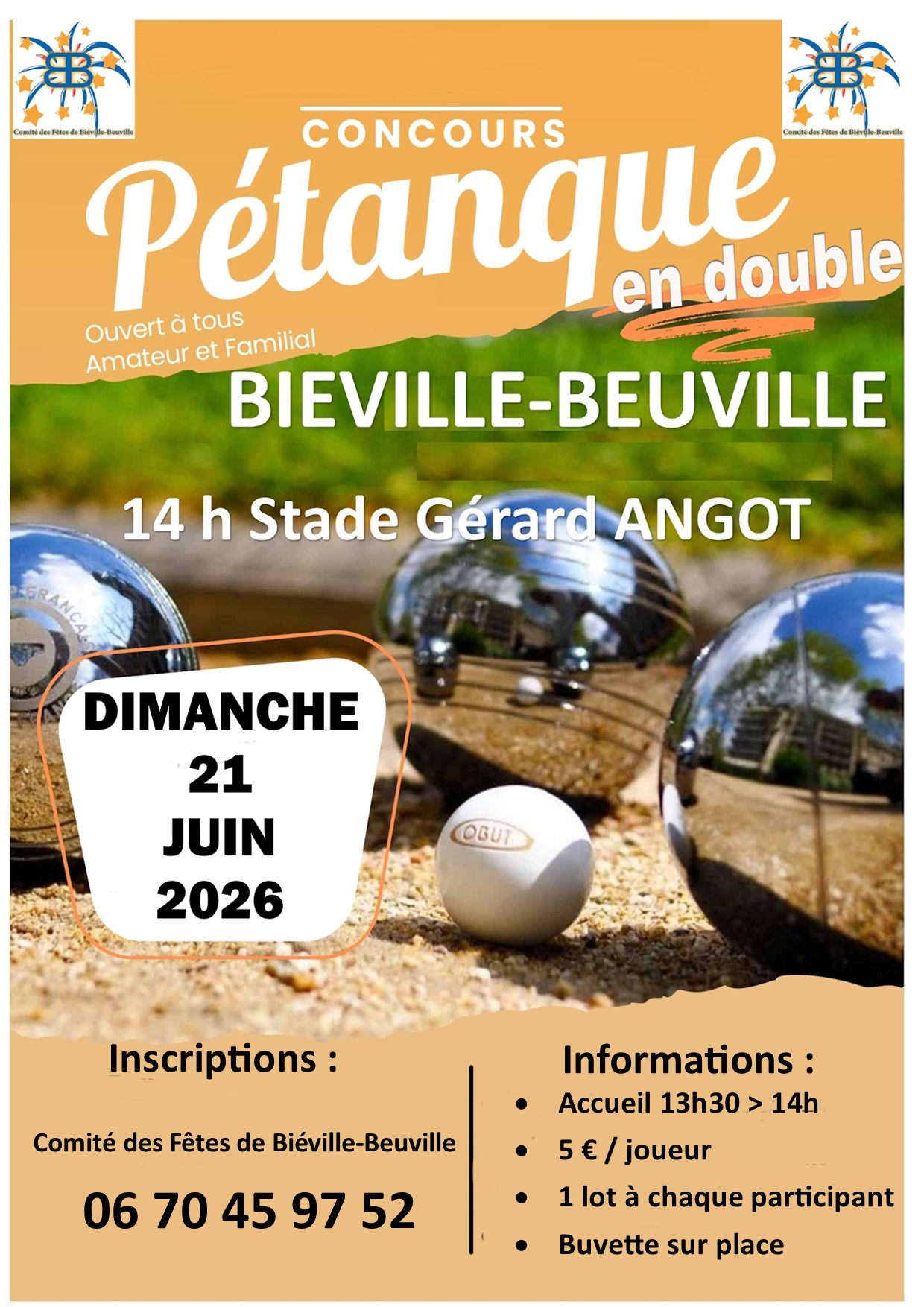 Concours de pétanque en double