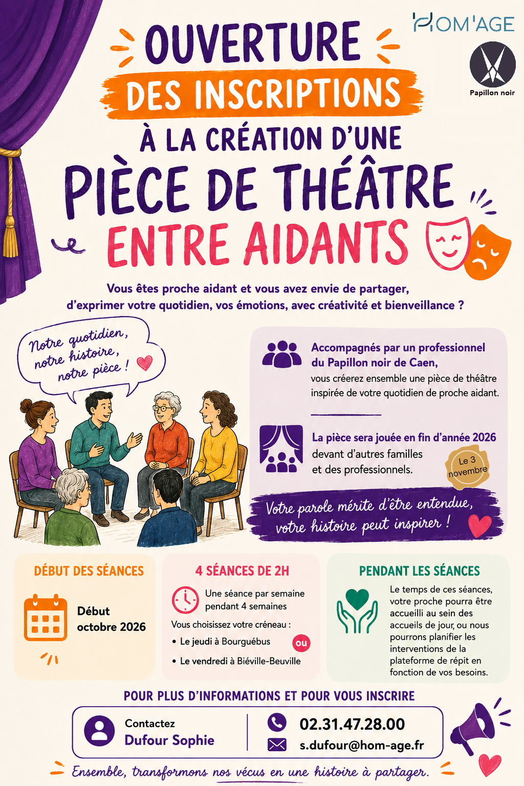 Affiche inscription théùtre des aidants